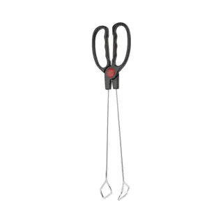No Label Solide Grillzange, Silberfarben, 41 Cm, Uni, Solides, Silber, 41 Cm