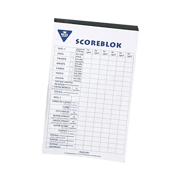Haza Scoreblok Yahtzee - 250 Vel thumbnail