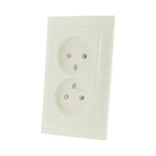 Berker S1 Inbouw Stopcontact - 2-voudig - Crème
