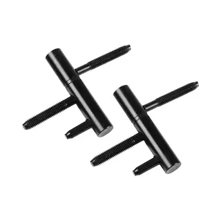 Starx - Inboor Paumelle (scharnier) - Voor Opdekdeur - Voor Houten Kozijnen-75 X 14 Mm - Zwart - 2 Stuks