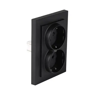 Q-Link Mqls-l Inbouw Contactdooszw 2-voudig Randaarde