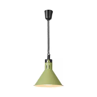 Hendi Höhenverstellbare Wärmelampe, Konisch, , Grün, 230V/250W, ⌀275x(H)250mm, Warmhoudplaat, Groen