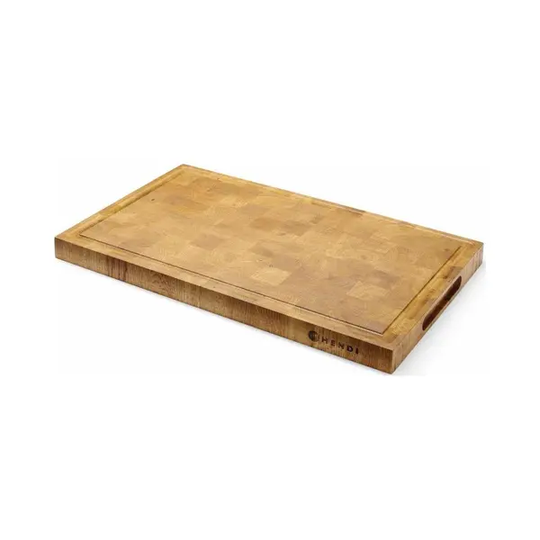 Hendi Eikenhouten Serveerplank – Eindnerf – Met Handgrepen – 325x265x30 Mm thumbnail