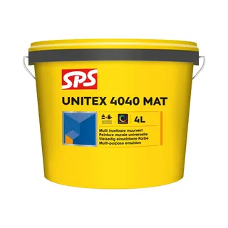 Sps Unitex 4040 Mat Muurverf - Op Kleur Gemengd - 4L