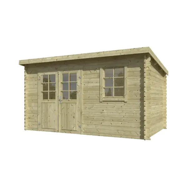 Outdoor Life Products Outdoor Life Blokhut Amira Groen Geïmpregneerd 380 X 230 Cm thumbnail