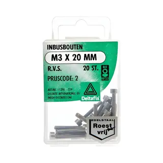 Deltafix Inbusbouten Rvs M4x30mm