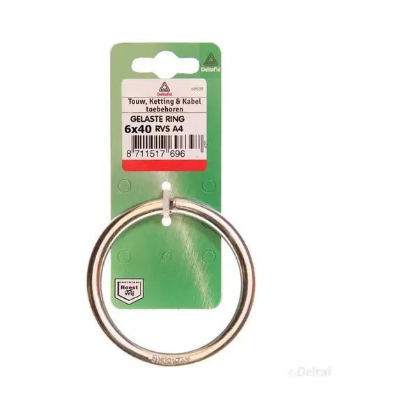 Deltafix Gelaste Ring 6x40mm Rvs thumbnail