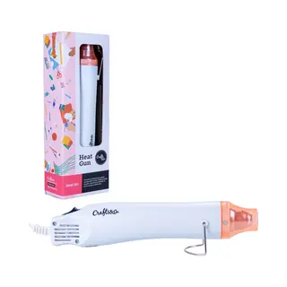 Crafts&Co Heteluchtpistool Op Netstroom - Heatgun - Warmtepistool Verfbrander - Diy - Hobby - 200°C - 300W - Wit