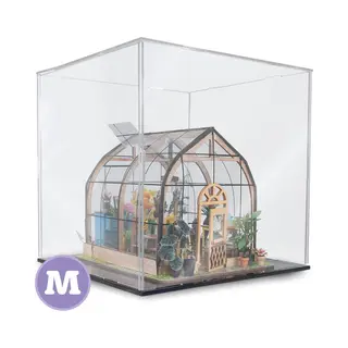 Crafts&Co® Acryl-Display Für Miniaturhaus | Plexiglas-Vitrine | Staubschutzkappen | Diy Kit | Puppenhaus Erwachsene | Modellbau | 25 X 25 X 25 Cm |