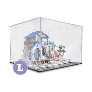 Crafts&Co® Acryl-Display Für Miniaturhaus | Plexiglas-Vitrine | Staubschutzkappen | Diy Kit | Puppenhaus Erwachsene | Modellbau | 35 X 35 X 25 Cm |