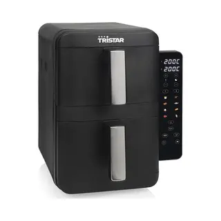 Tristar Fr-9074 friteuse Dubbel 9 l Vrijstaand 2400 W Heteluchtfriteuse Zwart, Grijs