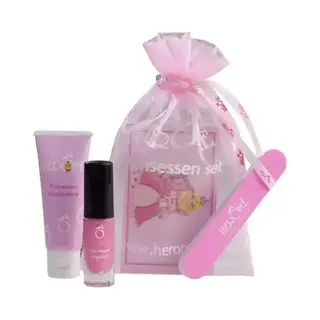 Herome Kinder Prinsessen Cadeau Set Op Waterbasis - Roze Glitter Nagellak - Incl. Handcreme En Nagelvijl- Kinder Make Up - Cadeau Kind