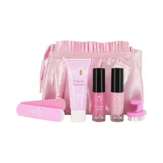 Herome Kinder Prinsessen Cadeau Set Op Waterbasis - Roze Glitter Nagellak - Incl. Handcreme, Vijl En Nagelborstel