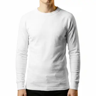 Ten Cate Thermoshirt Kinderen - Lange Mouw - Warm Ondershirt Met Ronde Hals Voor Jongens En Meisjes - 128 - Wit