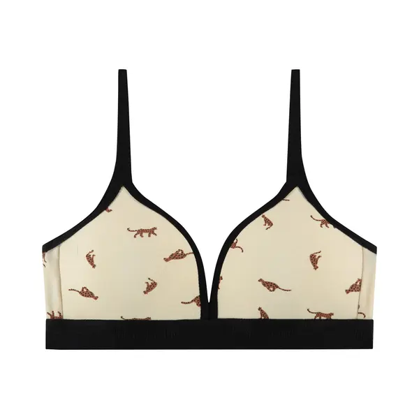 Ten Cate Basics Organic Cotton Stretch Voorgevormde Bh Top Leopard Voor Meisjes | Maat 65A thumbnail