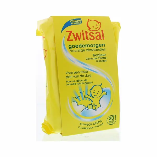 Zwitsal Goedemorgen Baby Vochtige Washandjes - 20 Stuks thumbnail