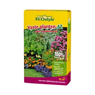 ECOstyle Vaste Planten-Az Organische Plantenvoeding - Meststof Voor 120 Dagen Voeding - Kleurrijke Vaste Planten - Rijbloeiende Siertuin - Voor 10M²