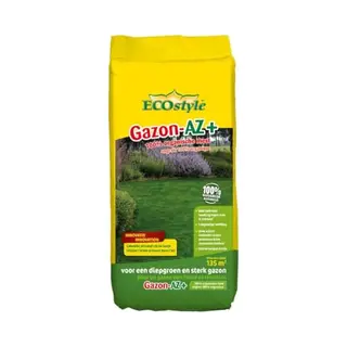 ECOstyle Gazon Az+ - Organische Gazonmest – Voor Diepgroen En Sterk Gazon – Geeft Tot 120 Dagen Voeding – Werkt Tegen Mos - 135 M² - 10 Kg