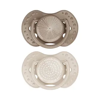 Difrax Lovi - Dynamischer Schnuller - 0 Bis 3 Monate - Beige & Braun