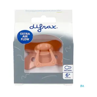 Difrax Pure Collection Schnuller 6+ Monate Natural Peachy | 1 Stück