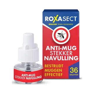 Roxasect Navulling Muggenstekker - Anti-Muggen Stekker Navulverpakking - 36 Nachten Bescherming - 1 Stuks