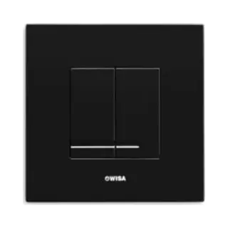 Wisa Xs Bedieningspaneel - Vierkant - 16x16x1 - Dualflush - Kunststof - Zwart