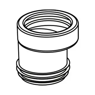 Wisa Nks Closetafvoermanchet L12cm Kunststof Wit