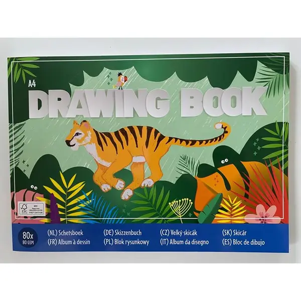 Van Der Meulen Schetsboek Tijger Junior A4 Papier 80 Vellen thumbnail