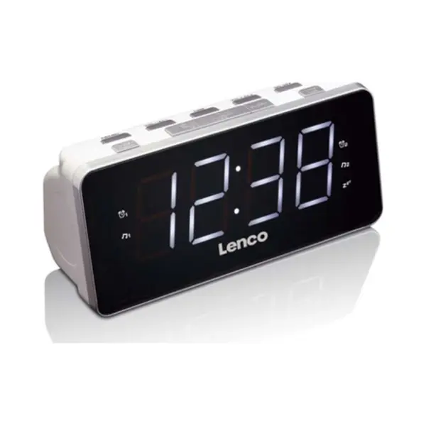 Lenco Cr-18 Radio Uhr Digital Schwarz, Silber thumbnail