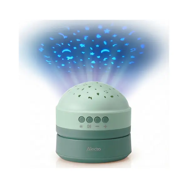 Alecto Babyprojector - Sterrenprojector Met White Noise Geluiden - BC130 - Groen thumbnail