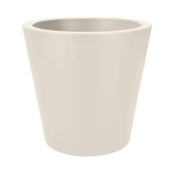 Elho Pure Straight Round 50 - Grote Bloempot Voor Binnen En Buiten - Gerecycled Plastic - Ø 49.5 X H 51 Cm - Linnen Wit thumbnail