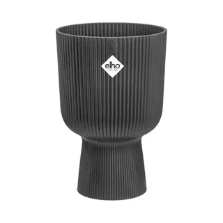Elho Vibes Fold Coupe 14 Pflanzentopf - Blumentopf Für Innen - 100% Recyceltes Plastik - Ø 13.9 X H 21.0 Cm - Schwarz/Anthracite