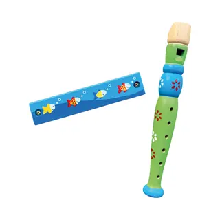 Jobber Toys Blokfluit + Mondharmonica Kind - Houten Muziekinstrumenten