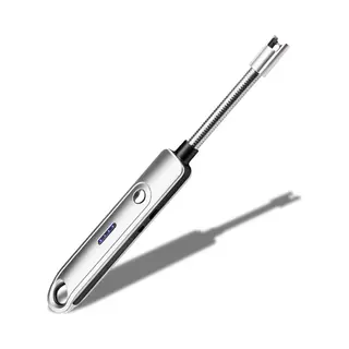 Ifc Papillon Papillon - Lange Elektrische Aansteker - Usb Oplaadbaar - Flexibele Aansteker - Gasfornuis - Kaarsjes - Bbq - Zilver