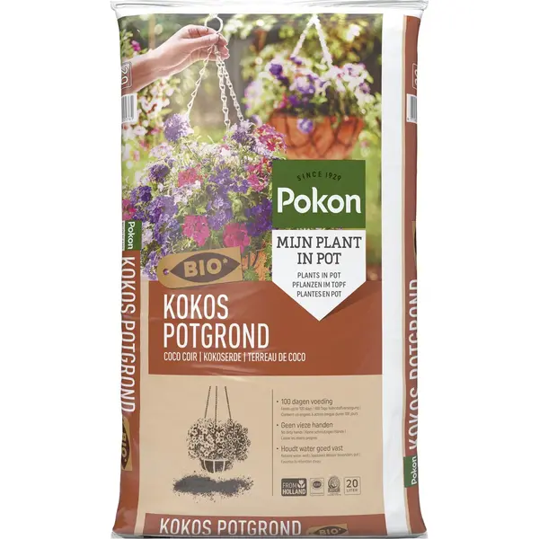 Pokon Bio Kokos Potgrond - Biologische Potgrond - Schone Handen & Lichte Potten - Geschikt Voor Alle Planten - 20L thumbnail
