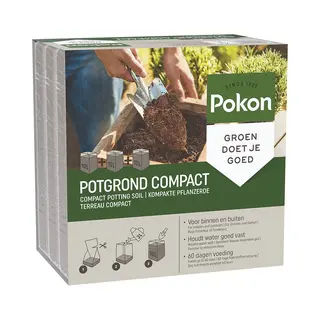 Pokon Kokos Potgrond Compact - 30l - Potgrond (universeel) - 60 Dagen Voeding - Alleen Water Toevoegen