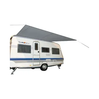 Bo-Camp 4471548 zonnescherm Polyester Grijs Vast Gevelluifel