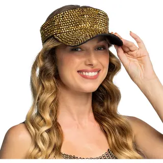 Boland - Glam Zonneklep, Pet Voor Volwassenen, Muts Uit De Jaren 90 Voor Festival, Carnaval Of Retro Themafeest