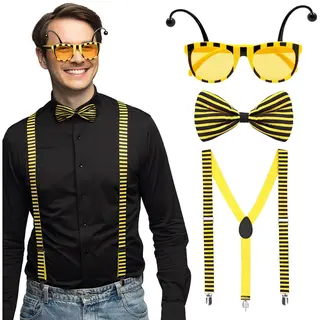 Boland - Set Honingbij Geel - Volwassenen - Unisex - Bij - Dieren - Carnaval - Themafeest