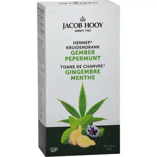 Jacob Hooy - Hennep Gember Pepermunt Thee - 20 Theezakjes - JHTHEE35294