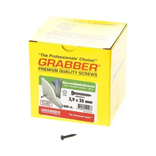 Grabber Gipsvezelplaatschr 3.9x25 Gefosf (Prijs Per 1.000 Stuks)
