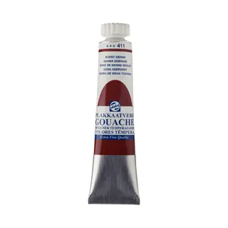 Plakkaatverf - 411 Sienna Gebrand - Gouache Extra Fine - Talens - 20 Ml
