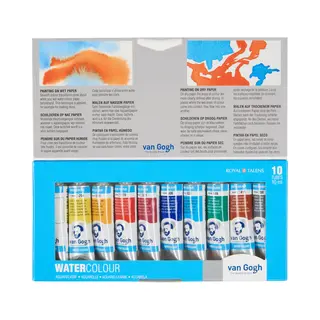 Van Gogh 20820110 wasserbasierte Farbe Blau, Grau, Weiß, Gelb 10 ml Tube 10 Stück