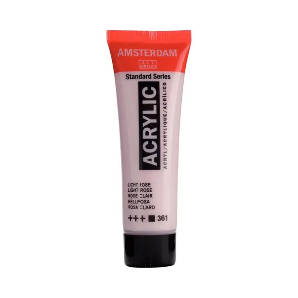 Amsterdam Standard Series Acrylic Paint - Hellrosa 361-20 Ml Tube - Hohe Lichtechtheit - Mittlere Viskosität - Satinierte Oberfläche thumbnail