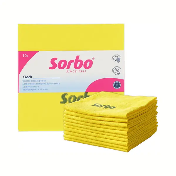 Sorbo Sorbonettes – Gele Schoonmaakdoeken – 38x38 Cm – Set Van 10 – Hoog Absorberend & Wasbaar thumbnail