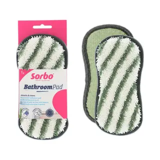 Sorbo Bathroom Pad – Badkamerspons – Zacht & Krasvrij Voor Sanitair – Absorberend & Ergonomisch Ontwerp – Verwijdert Zeep- En Kalkresten – 1