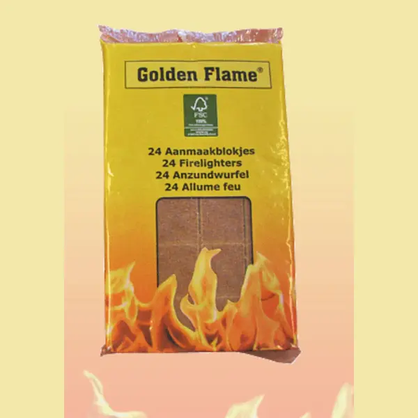 Golden Flame Bruine Aanmaakblokjes 24 St. thumbnail