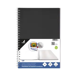 Kangaro Fotoplakboek - 33x23cm - Zwart - Zuurvrij Papier - Met Pergamijnvellen - K-750113
