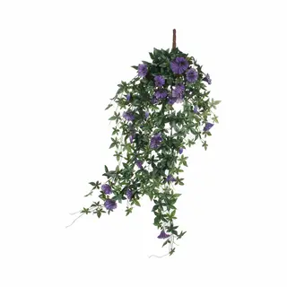 Mica Decorations Kunstplant Petunia - Donkerroze - 80 Cm - Kunst Hangplanten