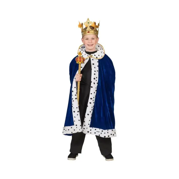 Funny Fashion Koning Prins & Adel Kostuum | Koningsblauwe Mantel William Jongen | Maat 140 | Carnaval Kostuum | Verkleedkleding thumbnail